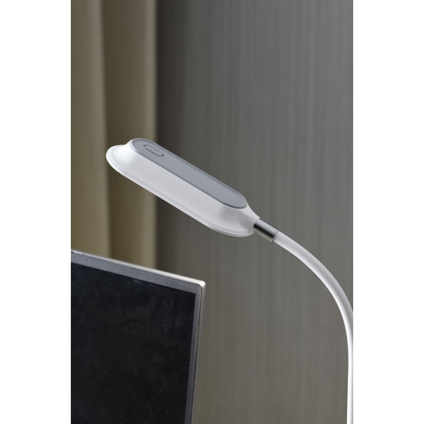 Lámpara de mesa regulable LED+CCT con pinza CLIP LED/7,5W/230V 3000/4200/5000K blanca