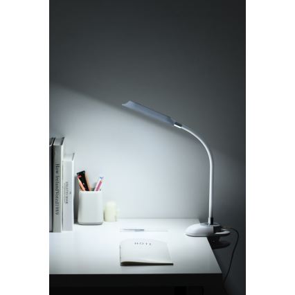 Lámpara de mesa regulable LED+CCT con pinza CLIP LED/7,5W/230V 3000/4200/5000K blanca