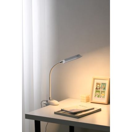 Lámpara de mesa regulable LED+CCT con pinza CLIP LED/7,5W/230V 3000/4200/5000K blanca