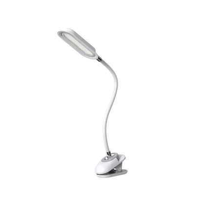 Lámpara de mesa regulable LED+CCT con pinza CLIP LED/7,5W/230V 3000/4200/5000K blanca