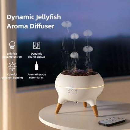 Immax 09104L - Difusor de aroma y humidificador de aire JELLYFISH LED/11W/5V