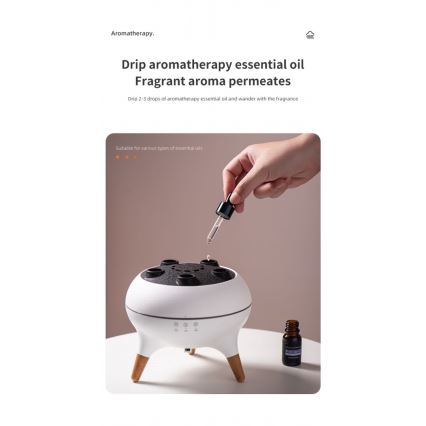 Immax 09104L - Difusor de aroma y humidificador de aire JELLYFISH LED/11W/5V