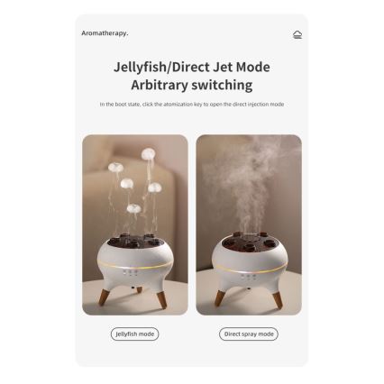 Immax 09104L - Difusor de aroma y humidificador de aire JELLYFISH LED/11W/5V