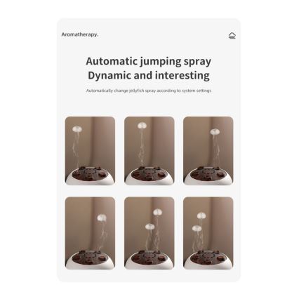 Immax 09104L - Difusor de aroma y humidificador de aire JELLYFISH LED/11W/5V