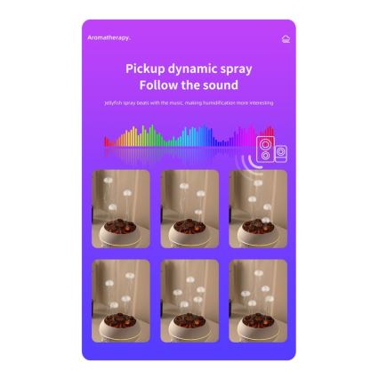 Immax 09104L - Difusor de aroma y humidificador de aire JELLYFISH LED/11W/5V