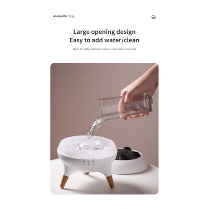 Immax 09104L - Difusor de aroma y humidificador de aire JELLYFISH LED/11W/5V