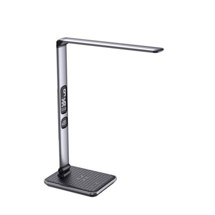 Lámpara de escritorio LED regulable LED/8,5W/230V con carga inalámbrica, plateada