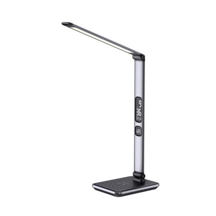 Lámpara de escritorio LED regulable LED/8,5W/230V con carga inalámbrica, plateada