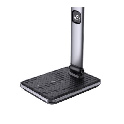 Lámpara de escritorio LED regulable LED/8,5W/230V con carga inalámbrica, plateada