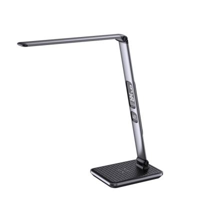 Lámpara de escritorio LED regulable LED/8,5W/230V con carga inalámbrica, plateada