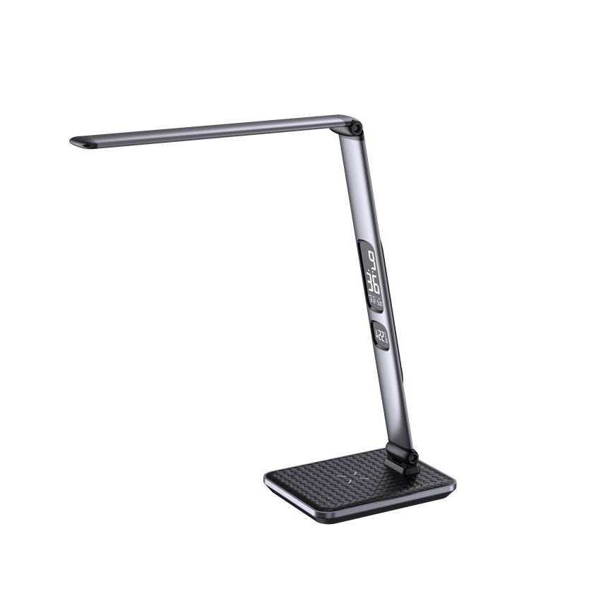 Lámpara de escritorio LED regulable LED/8,5W/230V con carga inalámbrica, plateada