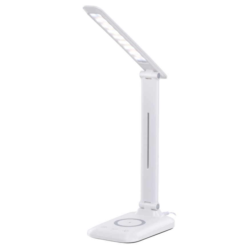 Lámpara de mesa LED regulable con carga inalámbrica QI y USB LUMI LED/7W/230V blanca