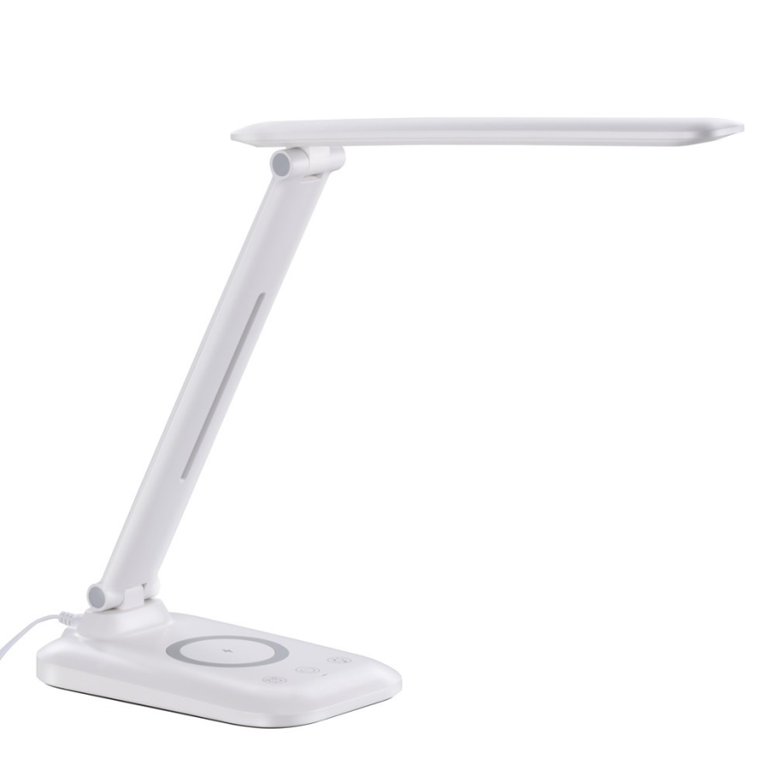 Lámpara de mesa LED regulable con carga inalámbrica QI y USB LUMI LED/7W/230V blanca