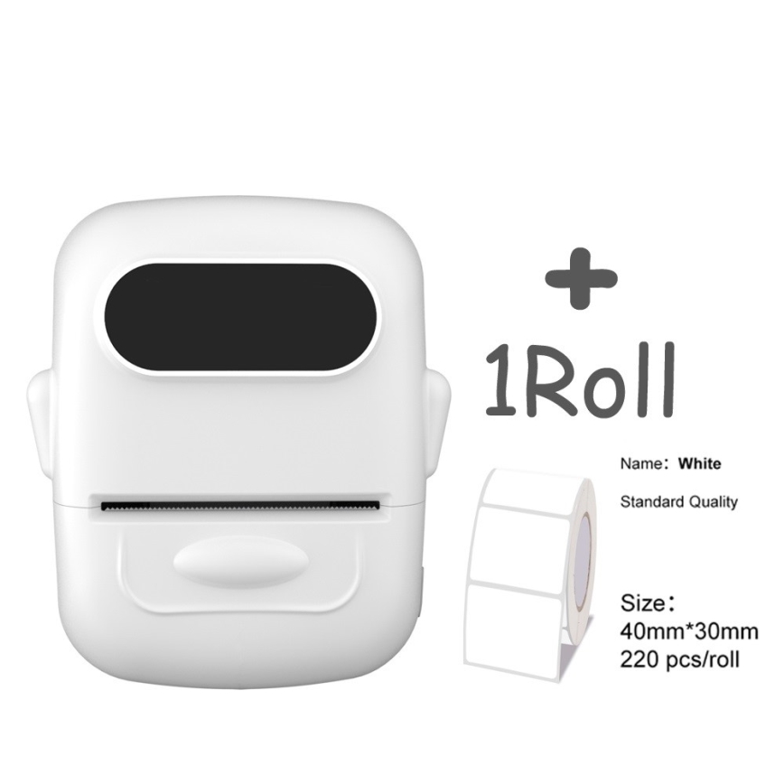 Impresora de etiquetas digital USB-C + etiquetas autoadhesivas 40x30mm