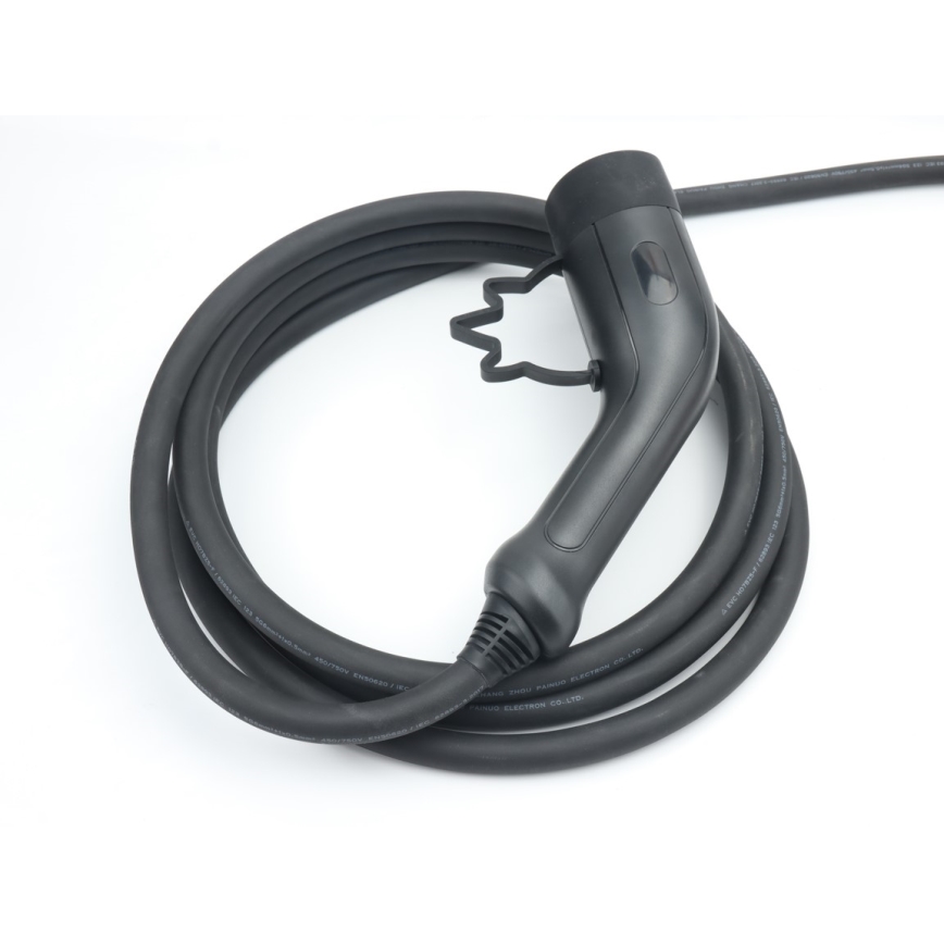 Immax - Estación de carga portátil para vehículos eléctricos EV AC Tipo 2 16A/380V 11kW + enchufe 230V, 3,7kW 5m + funda