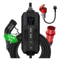 Immax - Estación de carga para coches eléctricos AC Type 2 32A/380V 22kW + enchufe 230V 5m Wi-Fi Tuya