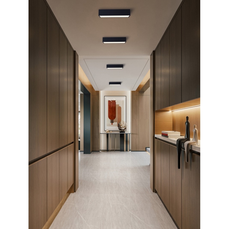 Immax NEO 07074-60 - Plafón LED regulable CANTO LED/34W/230V negro Tuya + control remoto