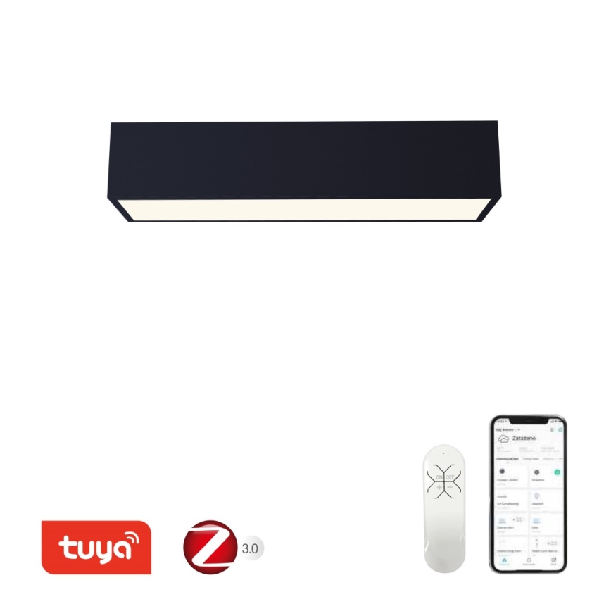 Immax NEO 07074-60 - Plafón LED regulable CANTO LED/34W/230V negro Tuya + control remoto