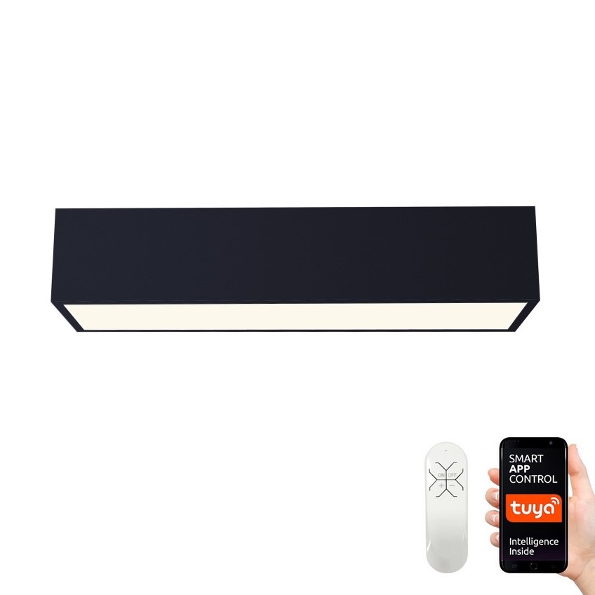 Immax NEO 07074-60 - Plafón LED regulable CANTO LED/34W/230V negro Tuya + control remoto