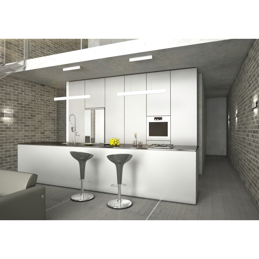 Immax NEO 07075L-LED Lámpara colgante regulable con cable LISTON blanca LED/18W/230V Tuya + mando a distancia