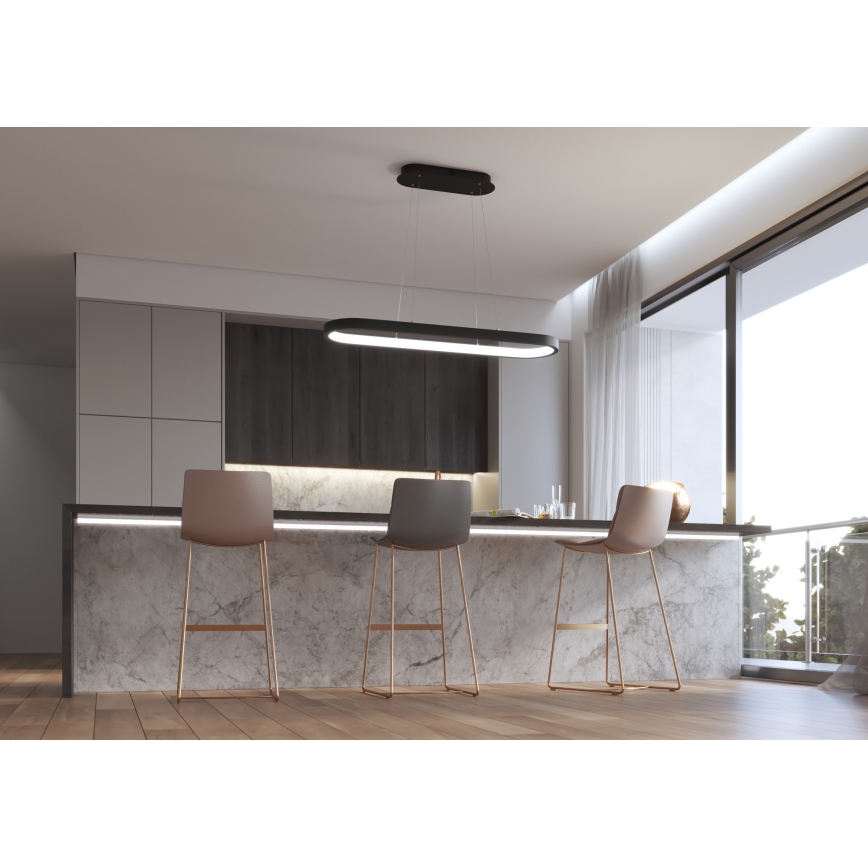 Immax NEO 07078L - Lámpara colgante LED regulable con cable HIPODROMO LED/66W/230V Tuya + mando a distancia