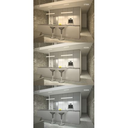 Immax NEO 07086L - Lámpara de pared LED regulable LISTON LED/8W/230V negra Tuya + mando a distancia