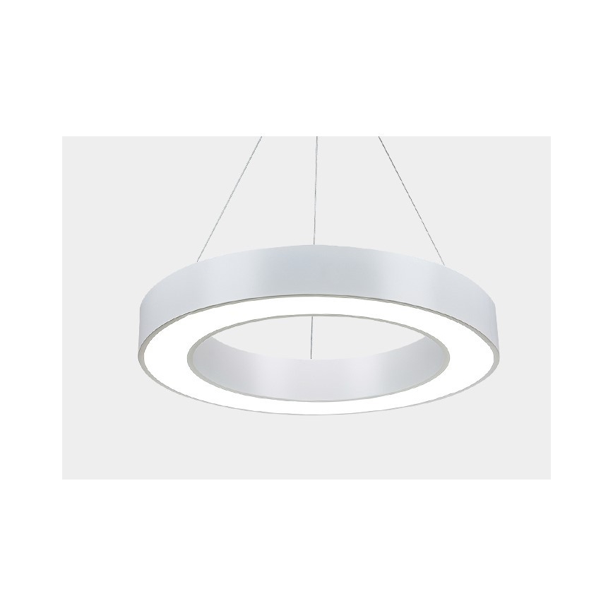 Immax NEO 07091L - Lámpara colgante LED regulable con cable PASTEL LED/52W/230V 60 cm blanca Tuya + mando a distancia