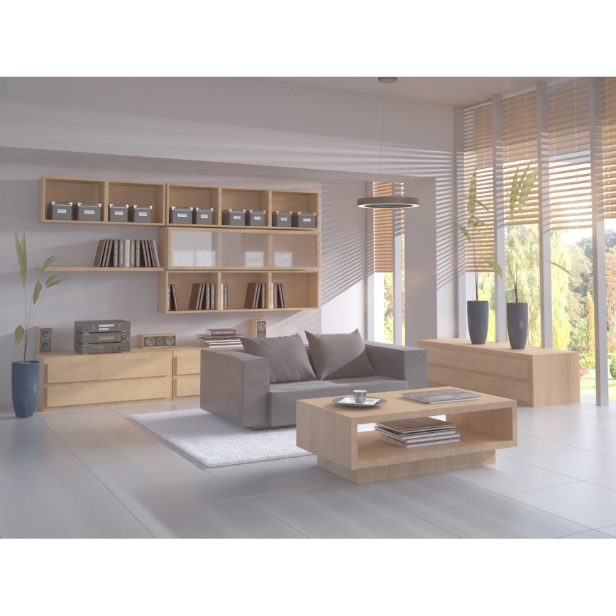Immax NEO 07091L - Lámpara colgante LED regulable con cable PASTEL LED/52W/230V 60 cm blanca Tuya + mando a distancia