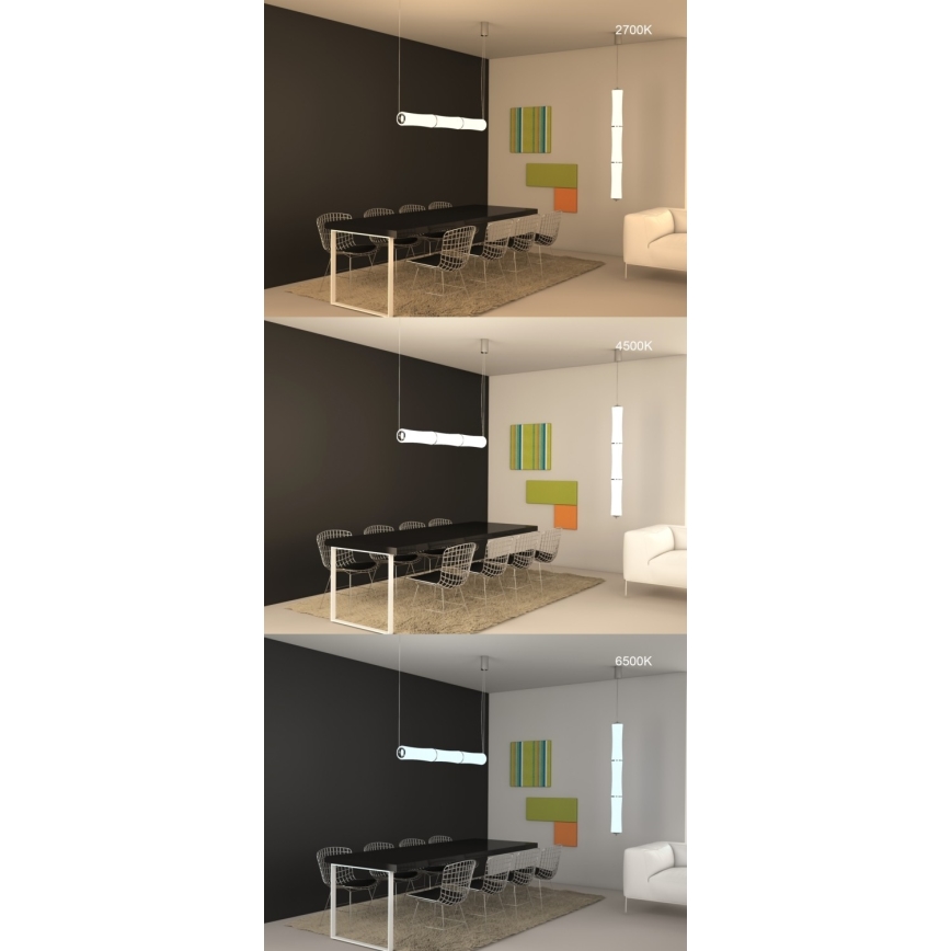 Immax NEO 07104L - Lámpara colgante regulable LED con cable BAMBOOS LED/45W/230V 135 cm Tuya + mando a distancia