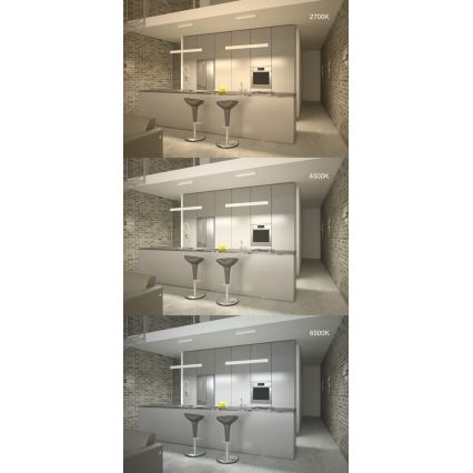 Immax Neo 07128L - LED  Lámpara colgante regulable LISTON dorado LED/18W/230V ZigBee + control remoto Tuya