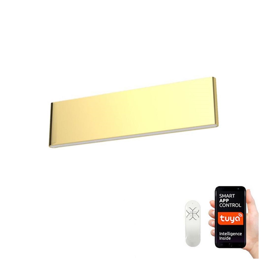 Immax Neo 07129L - Lámpara de pared LED regulable LISTON LED/8W/230V dorado Tuya + mando a distancia