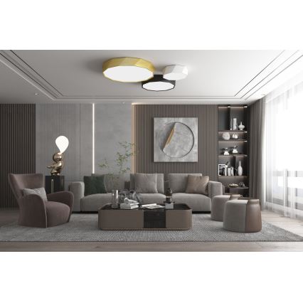 Immax NEO 07130-B40 - LED SMART Plafón con dimmer DIAMANTE negro LED/31W/230V + control remoto 40cm Tuya ZigBee