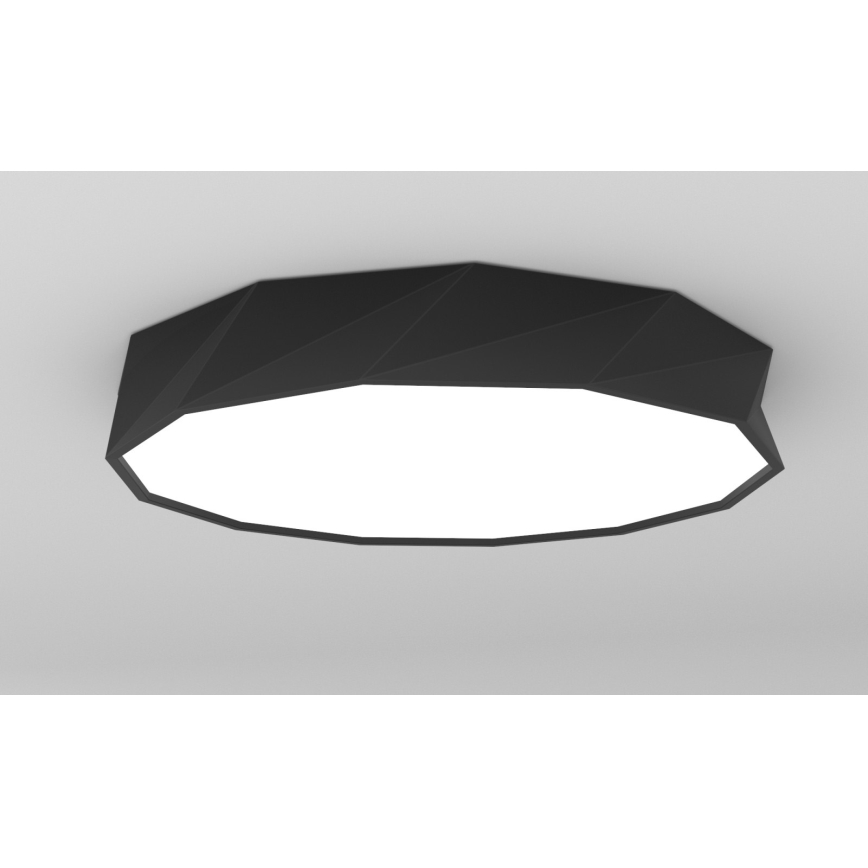 Immax NEO 07130-B80 - LED SMART Plafón con dimmer negro DIAMANTE LED/60W/230V + control remoto 80cm Tuya ZigBee