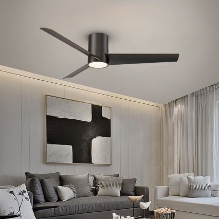 Immax NEO 07135-B - Ventilador de techo LED FRESH LED/18W/230V Wi-Fi Tuya negro + control remoto