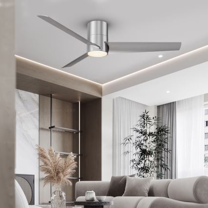 Immax NEO 07135-S - Ventilador de techo LED FRESH LED/18W/230V Wi-Fi Tuya cromo mate + control remoto