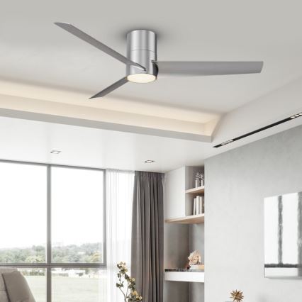 Immax NEO 07135-S - Ventilador de techo LED FRESH LED/18W/230V Wi-Fi Tuya cromo mate + control remoto
