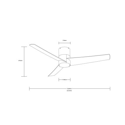 Immax NEO 07135-S - Ventilador de techo LED FRESH LED/18W/230V Wi-Fi Tuya cromo mate + control remoto