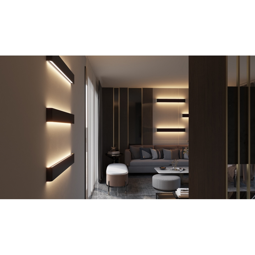 Immax NEO 07137-B - LED SMART Aplique regulable LINEA negro LED/40W/230V + control remoto 76 cm Tuya ZigBee