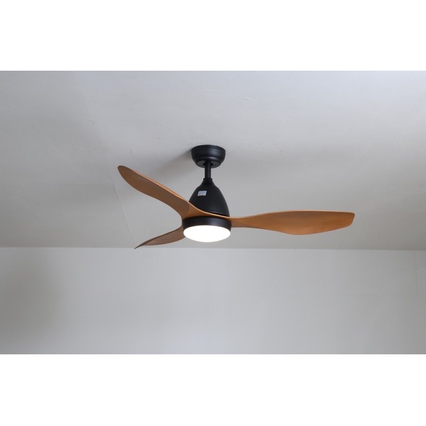 Immax NEO 07141-B - Ventilador de techo LED NEO LITE FRESCO LED/18W/230V Tuya Wi-Fi negro/marrón + mando a distancia