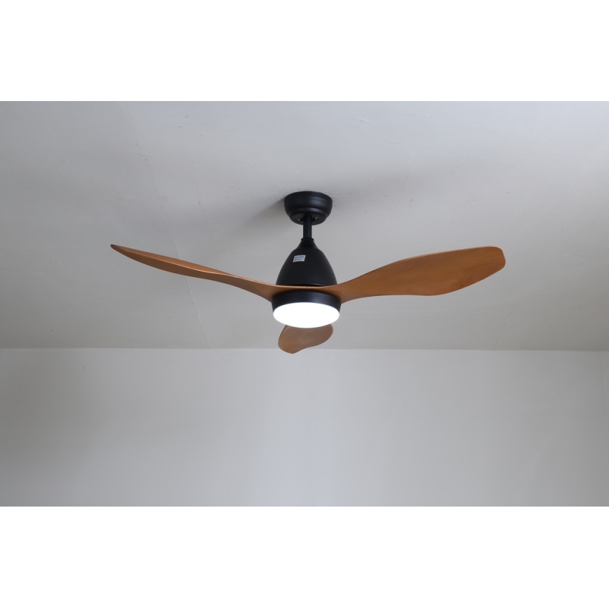 Immax NEO 07141-B - Ventilador de techo LED NEO LITE FRESCO LED/18W/230V Tuya Wi-Fi negro/marrón + mando a distancia