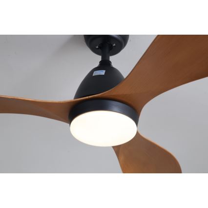 Immax NEO 07141-B - Ventilador de techo LED NEO LITE FRESCO LED/18W/230V Tuya Wi-Fi negro/marrón + mando a distancia