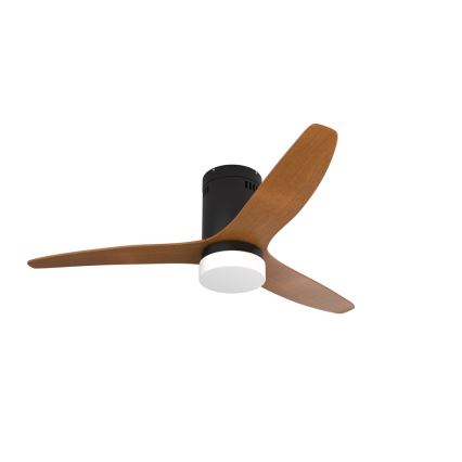 Immax NEO 07142-B - Ventilador de techo LED NEO LITE VENTO LED/18W/230V Tuya Wi-Fi negro/madera + mando a distancia