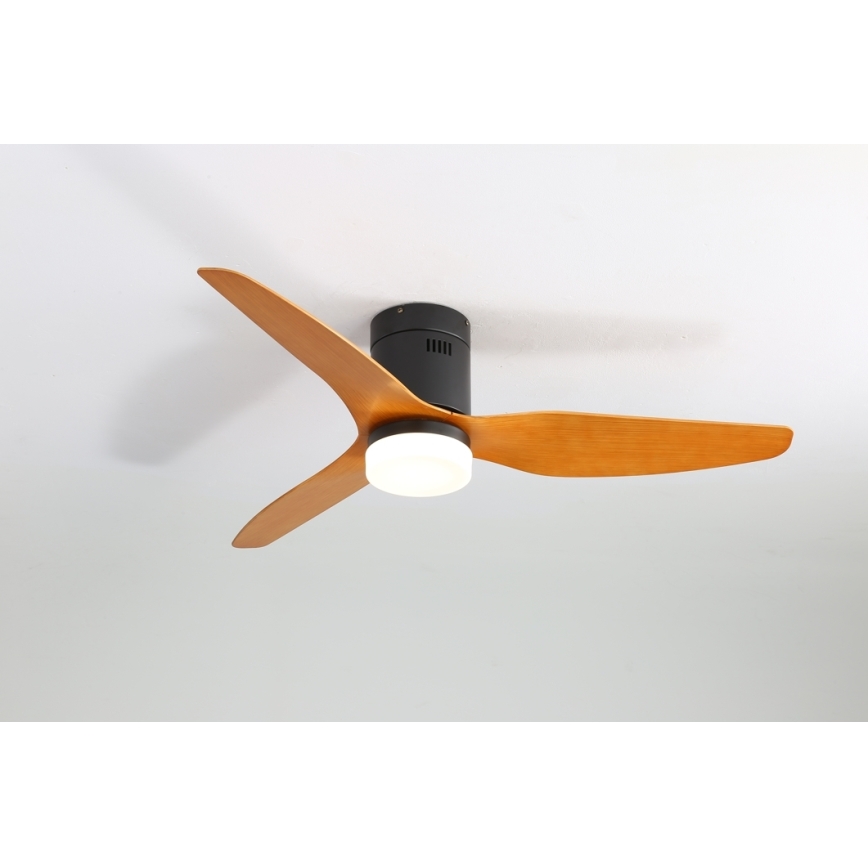 Immax NEO 07142-B - Ventilador de techo LED NEO LITE VENTO LED/18W/230V Tuya Wi-Fi negro/madera + mando a distancia