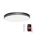 Immax NEO 07148-B40 - Lámpara de techo LED regulable NEO LITE AREAS LED/24W/230V Tuya Wi-Fi negra + mando a distancia