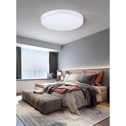 Immax NEO 07149-W51 - Plafón LED regulable NEO LITE AREAS LED/48W/230V Tuya Wi-Fi blanco + mando a distancia
