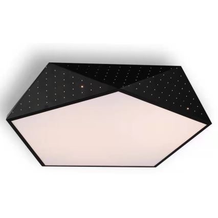 Immax NEO 07151-B60 - Plafón LED regulable BRILIANT LED/45W/230V Wi-Fi Tuya negro + mando a distancia