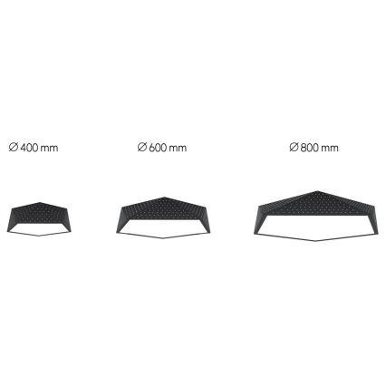Immax NEO 07151-B60 - Plafón LED regulable BRILIANT LED/45W/230V Wi-Fi Tuya negro + mando a distancia