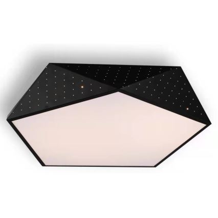 Immax NEO 07151-B80 - Plafón LED regulable BRILIANT LED/56W/230V Wi-Fi Tuya negro + mando a distancia