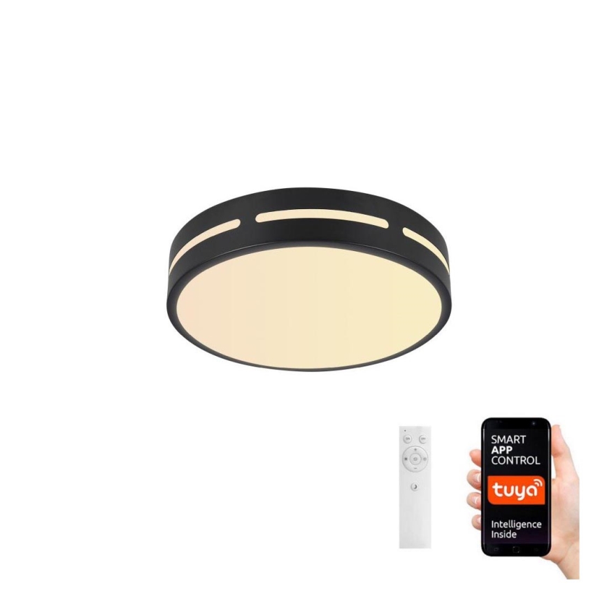 Immax NEO 07152-B40 - Plafón LED regulable NEO LITE PERFECTO LED/24W/230V Wi-Fi Tuya negro + mando a distancia