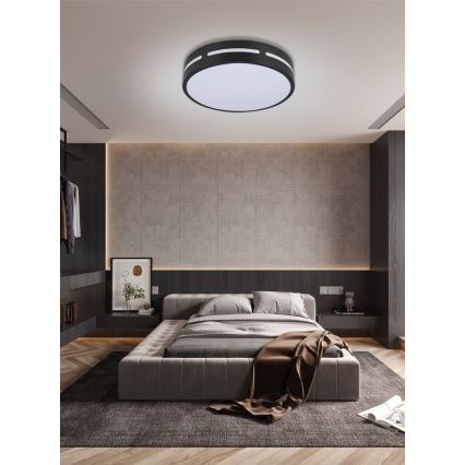 Immax NEO 07152-B50 - Plafón LED regulable NEO LITE PERFECTO LED/48W/230V Wi-Fi Tuya negro + mando a distancia